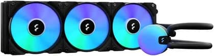 Fractal Design Lumen S36 RGB 360mm AIO CPU Liquid Cooler, LGA 1700 Support, Copper Cold Plate, Aluminium Fins & Radiator, Six ARGB LEDs, 3x 12 RGB PWM Fans, Support LGA 1700/AM5, Black | FD-W-L1-S3612