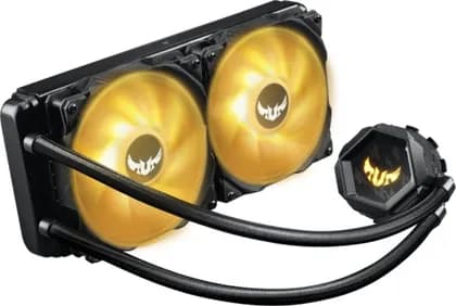 Asus TUF Gaming LC 240 RGB All-in-One Liquid CPU Cooler with Aura Sync, Dual TUF 2x120mm RGB Radiator Fans - Black | 90RC00091-M0UAY0