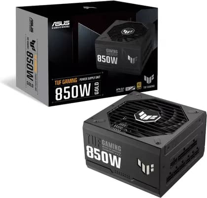 ASUS TUF Gaming 850W 80Plus Gold Fully Modular Power Supply, ATX 3.0 Compatible 80+ Gold Certified, Military-grade, Dual Ball Bearing, Axial-tech Fan, PCB Coating, Black | 90YE00S2-B0NA00