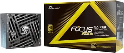 Seasonic FOCUS GX ATX 3.1 Fully Modular Power Supply, 750W Power, 80 PLUS Gold Efficiency, 135mm Fluid Dynamic Bearing Type, ATX/EPS Form Factor, Black | SRP-FGX751-A5A32SF