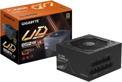 GIGABYTE UD850GM PG5 V2 Fully Modular Power Supply, 850W Power, 80 PLUS Gold Efficiency, 120mm Hydraulic Bearing, ATX 12V v3.1, Active PFC, Japanese Capacitors, Black | GP-UD850GM-PG5-V2