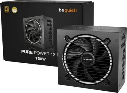 Be Quiet! Pure Power 13 M Fully Modular Power Supply, 750W Power, ATX 3.1 Compatible, 80 PLUS Gold Efficiency, PCIe 5.1 12V-2x6 600W, Semi-Passive 120mm Silent Fan | BP026UK