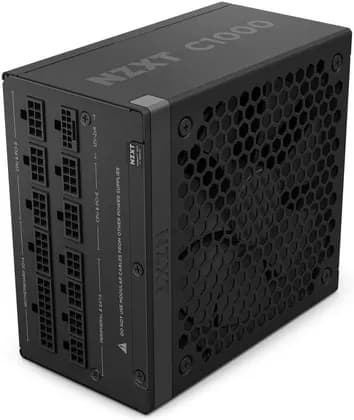 NZXT C1000 80 PLUS Gold Fully Modular Power Supply, 1000W Power, ATX12V v3.1, Fluid Dynamic Bearing, Japanese Capacitors, Active PF Correction, Matte Black | PA-0G2BB-UK