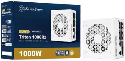 SilverStone Triton 1000Rz Full Modular Power Supply, 1000W Power, Cybenetics Gold, Single 120mm FDB Fan, Active PFC, Japanese Electrolytic Capacitors, ATX Form Factor, White | SST-TR1000R-GM-WWW
