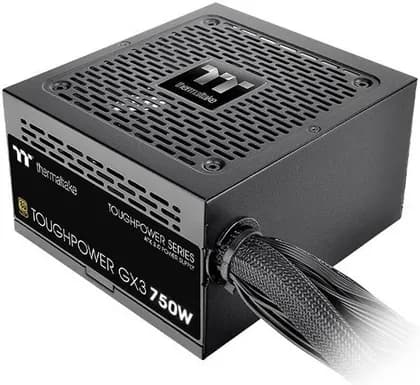 Thermaltake Toughpower GX3 Non-Modular Power Supply, 750W Power, Gold Plus Efficiency, 120mm Fluid Dynamic Bearing Fan, PCIe Gen 5.0 Ready, Black | PS-TPD-0750NNFAGK-C