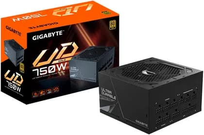 GIGABYTE UD750GM Fully Modular Power Supply, 750W Power, 80 PLUS Gold Efficiency, 120mm Hydraulic Bearing Fan, ATX 12V v2.31, Black | GP-UD750GM