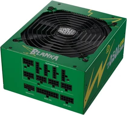 Cooler Master MWE Gold 1050 V2 Full Modular ATX 3.0 SF6 Blanka Power Supply, 140mm Silent Fan, Zero-RPM Mode, 100% Japanese Capacitors, Blank Character Design | MPE-A501-AFCAG-3VUK
