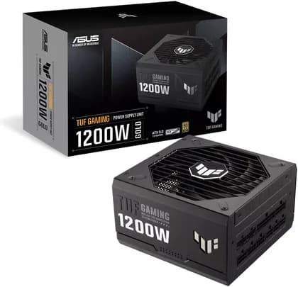 ASUS TUF Gaming 1200W Fully Modular Power Supply, 80 Plus Gold Certification, ATX12V, 135mm Axial Tech Fan Design, Protective PCB Coating, ATX 3.0 Compatible, Black | 90YE00S0-B0NA00