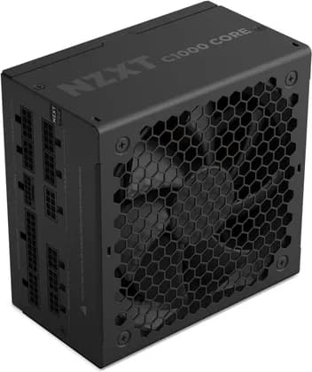 NZXT C1000 Gold Core Fully Modular Power Supply, 1000W Power, 80 PLUS Gold Efficiency, 2,300 RPM Fan Speed, 103.36 CFM Airflow, 135mm Fan, Fluid Dynamic Bearing, ATX 3.1, Black | PA-0G3BB-UK