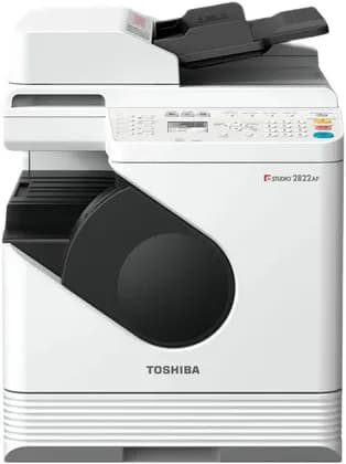 Toshiba E-STUDIO2822AF Multifunction Printer, 28PPM/14PPM Print & Copy Speed, 2400x600 DPI Resolution, Reversing Automatic Document Feeder, 300 Paper Capacity, White | E-STUDIO2822AF