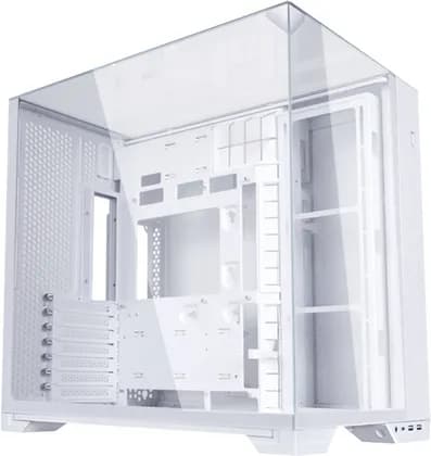 Lian Li O11 Vision Compact Tower Computer Case, Up to 360mm Radiator & 9x 120mm Fan Support, 1x 4mm & 1x 3mm Tempered Glass Panels, Steel & Aluminum Materials, White | G99.O11VPW.00