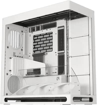 HAVN HS 420 E-ATX Mid Tower VGPU Edition Computer Case, Up To 420mm Radiators, 11x Fan Support, SGCC Sheet Metal, Tempered Glass, ABS, Zinc Alloy, NdFeB Magnets, White | HVN-CA-HS420-07