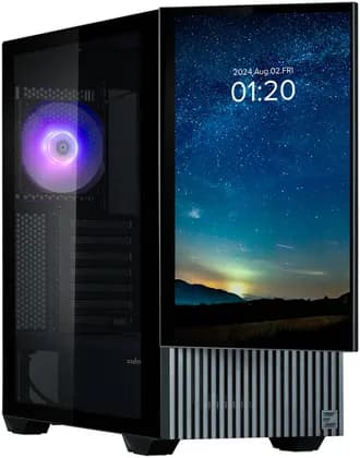 Zalman Z10 DS ATX Mid Tower Computer Case, 3x 120mm Pre-Installed Fans, Up to 360mm Radiator & 11x Fan Support, Plastic, Steel, Tempered Glass, Black | Z10-DS