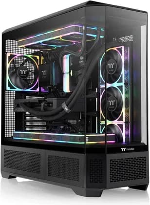 Thermaltake View 600 TG Full Tower Chassis, E-ATX Case with 4 Tempered Glass Panels, 420mm Radiator Support & High Airflow Gaming Tower, Black | CA-11H-00F1WN-00