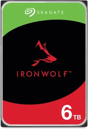 Seagate IronWolf 6 TB SATA 6.0Gb/s 3.5" NAS Internal Hard Drive, 5400 RPM Speed, 256MB Cache Memory, Up to 202MB/s MB/s Data Transfer Rate, 1 Million Hours MTBF | ST6000VN006