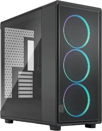 Fractal Epoch XL ATX Computer Case, Tempered Glass Panel, 3x Momentum 14 RGB Pre-Installed Fans, Up to 360mm Radiator & 7x 120mm Fan Support, Top, Front & PSU Dust Filters, Black | FD-C-EPO1X-04