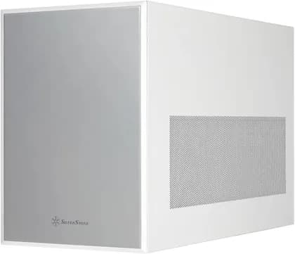 Silverstone SUGO 17 Mini-ITX Computer Case, 3x 120mm Black Pre-Installed Fans, Up to Dual 360mm Radiator Support, Up to 11 Fans, 4 Expansion Slot, Plastic/Steel/Aluminum Material, White | SST-SG17W