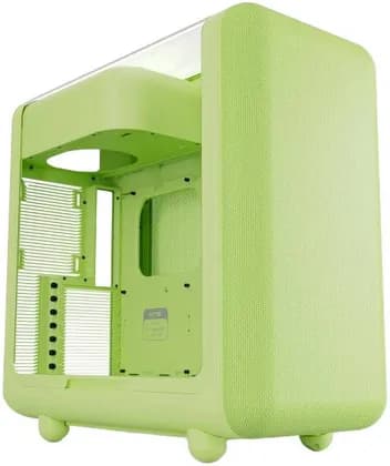 HYTE X50 Modern Performance ATX Mid-Tower PC Gaming Case, Full-Coverage Micro-Mesh, Up to 10 Fans x 120mm, 1x 3.5" HDD and 2x 2.5" SSD, Matcha Milk | CS-HYTE-X50G-MM