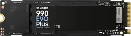 SAMSUNG 990 EVO Plus Internal SSD, 1TB Capacity, PCIe Gen 4.0 x4 / 5.0 x2 NVMe 2.0 Interface, Up to 7,150 MB/s Read & 6,300 MB/s Write Support, V-NAND TLC | MZ-V9S1T0BW