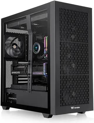 Thermaltake AX500 Full Tower PC Case, 4x 140mm CT140 Pre-Installed Fans, Up to 420mm Radiator & 14x Fan Support, Dust Filters, Steel & Tempered Glass Panels, SPCC Material, Black | CA-11D-00F1WN-00