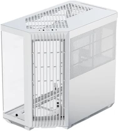 APNX V1 V1-WT-v1 ATX Mid Tower Glass Edition Computer Case, Up To 360mm Radiators, x10 Fan Slot, SGCC Body Material, ABS Front Panel, 0.8mm Steel Thickness, White | APCM-VI01003.21