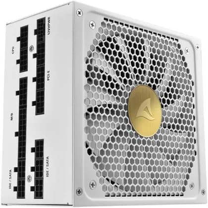 Sharkoon REBEL P30 Gold ATX 3.0 Full Modular Power Supply Unit, 1000W Power, 80 PLUS Gold Efficiency, LLC + DC/DC, 135mm FDB Fan, PCIe Gen5, HQ Japanese Capacitors, White | 4044951038534