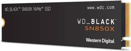 Western Digital 1TB BLACK SN850X NVMe PCIe 4.0 Gaming Internal SSD, Up to 7300 MB/s Sequential Read & 6300 MB/s Write Speeds, M.2 2280, 1.75 Million Hours MTTF600TB Endurance | WDS100T2X0E
