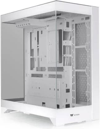 Thermaltake CTE E550 TG Mid Tower ATX Case, 3 Tempered Glass Panels Hidden-Connector Motherboard Support Three-Way VGA Installations Dual Chamber Design, White | CA-1Z8-00M6WN-00