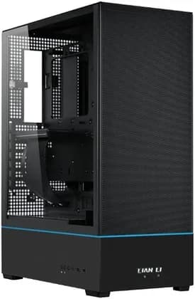 Lian-Li SUP01 Small Tower ATX Case, Stand Up Platform Design, Front GPU Mount, Pre Installed 3 X 120mm PWM & PCIe 4.0 Riser Cables, 3 Side Mesh Panels, Dual ARGB Strip Lights, Black | G99.SUP01X.00