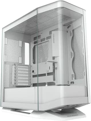 Cougar FV270 Mid Tower Computer Case, 1x Pre-Installed 120mm Reversed aRGB Fan, Up to 360mm Radiator & 9x Fan Support, Type C Gen 2 x1, USB 3.0 x2, 4 Pole Headset Audio Jack, White | 3858M60.0002