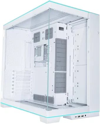 Lian Li O11D EVO RGB E-ATX Gaming Dual Chamber Case, ARGB Lighting Strips,Up to 420mm Radiator & 10* Fans, Cable Management, Front and Side Tempered Gass Panels, White | G99.O11DERGBW.00
