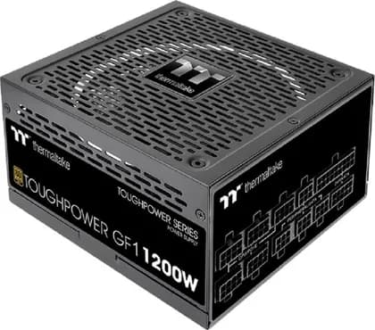 Thermaltake Toughpower GF1 1200W Watt Power Supply, Full Modular, 80 Plus Gold, PSU, Single Rail, 100 A, 140mm Fan, ATX, Black | PS-TPD-1200FNFAGK-1