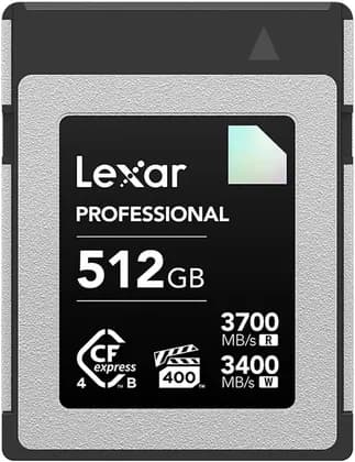 Lexar Professional Diamond Series 512GB CFexpress 4.0 Memory Card, Ultra-Fast High-Performance Storage for 8K Video Recording, Silver | LCXEXD4512G-RNENG