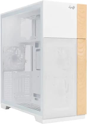 InWin F5 E-ATX Full Tower Computer Case, 3x Pre-Installed AN140P Fans, SECC, Tempered Glass, Wood Materials, Up to 435mm GPU & 420mm Radiator Support, White | IW-CS-F5WHI-3AN140P