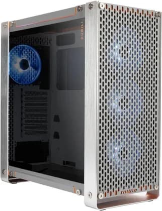 InWin Dubili E-ATX Full Tower Computer Case, 4x Pre-Installed Jupiter AJ140 Fans, Aluminum, TG, SECC Materials, Up to 430mm GPU & 420mm Radiator Support, Titanium Grey | IW-CS-DUBILIASB-GRY