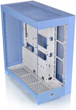 Thermaltake CTE E600 MX Hydrangea E-ATX Case, Centralized Thermal Efficiency Design, Interchange Mesh & TG Front Panel 3Way VGA Mounting Bracket 400mm PCIe4 Riser Cable, Blue | CA-1Y3-00MFWN-00