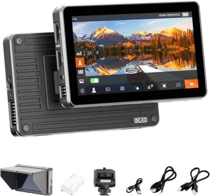 VILTROX DC-X2 Camera Field Monitor, 6" FHD Display, 2000 Nits High Brightness Touchscreen with 4K HDMI In/Out, 1920x1080 IPS, Waveform, 3D LUTs & Focus Assist, Black | DC-X2