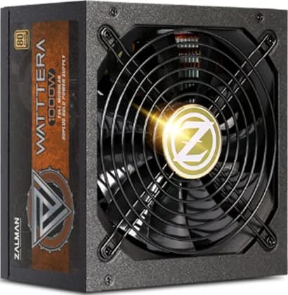 Zalman Wattera 1000W PC Power Supply Unit, 80 Plus Gold, Active PFC (>0.9), Intel ATX 12V Ver 2.31, 100-240 VAC, 50-60 Hz Input Frequency, 135mm Fan Size | ZM1000-EBTII