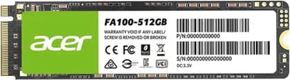 Acer FA100 Internal SSD, 512GB Capacity, M.2 2280 Form Factor, PCIe Gen3 x4, NVMe 1.4 Interface, Up to 3200 MB/s Sequential Read & 2200MB/s Sequential Write | FA100-512GB