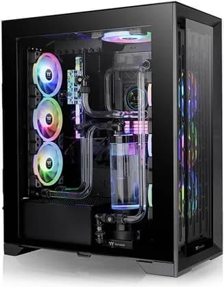 Thermaltake CTE T500 TG ARGB Full Tower ATX PC Case, 4mm Tempered Glass Panel, Fits Up 12* 120mm Fans & 420mm Radiator, Active Cooling, USB 3.2 Type-C *1, USB 3 *2, Black | CA-1X8-00F1WN-01