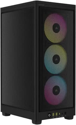 Corsair 2000D RGB AIRFLOW Mini-ITX PC Case, Optimal Airflow Design, Mesh on All Sides, Up to 360mm Radiator & 8 Fans Support, Black | CC-9011246-WW
