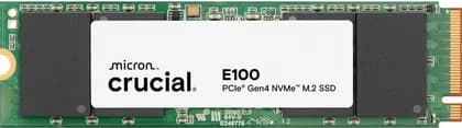 Crucial Gen4 E100 Internal SSD, 2TB Storage Capacity, M.2 Form Factor, 3D NAND Technology, Up To 5000MB/s Read Speed & Up To 4500MB/s Write Speed | CT2000E100SSD8