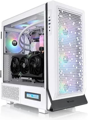 Thermaltake Ceres 500 TG ARGB Snow Mid Tower Computer Case, SPCC+Tempered Glass Material, Up to 420mm Radiator Support, Up to 7 Fans Support, Removable filters, Snow White | CA-1X5-00M6WN-00