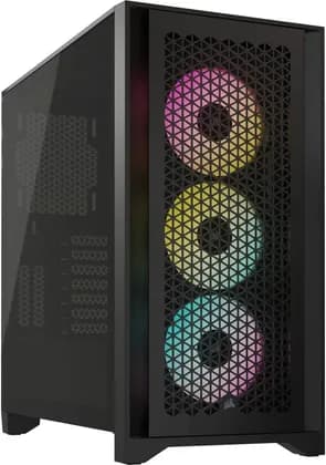 CORSAIR iCUE 4000D RGB AIRFLOW V2 Mid-Tower Case, High-Airflow Design, Tempered Panel, Up to 360mm Radiator & 3x AF120 RGB ELITE Fans, Node PRO Controller, RapidRoute Cable Mgt - Black | CC-9011240-WW