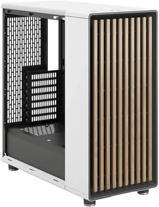 Fractal Design North Chalk White TG Clear Tint Gaming Case, Temp Glass Side Panel, Support Up to 360mm Radiator & 6x120mm Fans, 2 x 2.5/3.5" Drive Bays, USB-C 3.1 Gen 2, 2 x USB-A 3.1 | FD-C-NOR1C-04