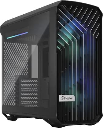 Fractal Design Torrent Compact ATX Mid Tower Case, Steel / Tempered Glass, 7 Expansion Slots, Up to 360mm Radiator Support, 3x 120mm Fan, 3x 2.5" Drive Bays, RGB Black TG Light | FD-C-TOR1C-02