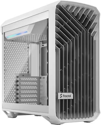 Fractal Design Torrent Compact Windowed ATX Mid Tower Case, Steel / Tempered Glass, 7 Expansion Slots, Up to 360mm Radiator Support, 3x 120mm Fan, 3x 2.5" Drive Bays, White | FD-C-TOR1C-03