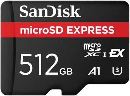 SanDisk 512GB Express microSD Card, Card for 4K Video on Smartphones, Read up to 880 MB/s, Write up to 650 MB/s, PCIe Gen 3, Massive Time-Saver, Red/Gold | SDSQXFN-512G-GN4NN