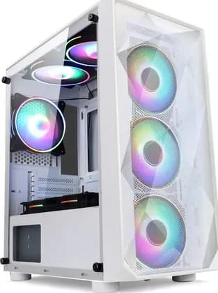 Deskooze Ethnarch XP-9 7 Fans ARGB Gaming Computer Case, Tempered Glass, ATX/Micro ATX, 160mm CPU Limit, X7 Card Slot, SPCC, 0.8mm Plate Thickness, LED Lighting,White | XP-9 WH