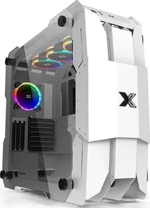 Xigmatek X7 Super Tower E-ATX Tempered Glass Gaming Case, 360mm Radiator, 120mm Fan Size, ARGB, Superior Airflow, Ventilation Chassis Design, White | EN46249